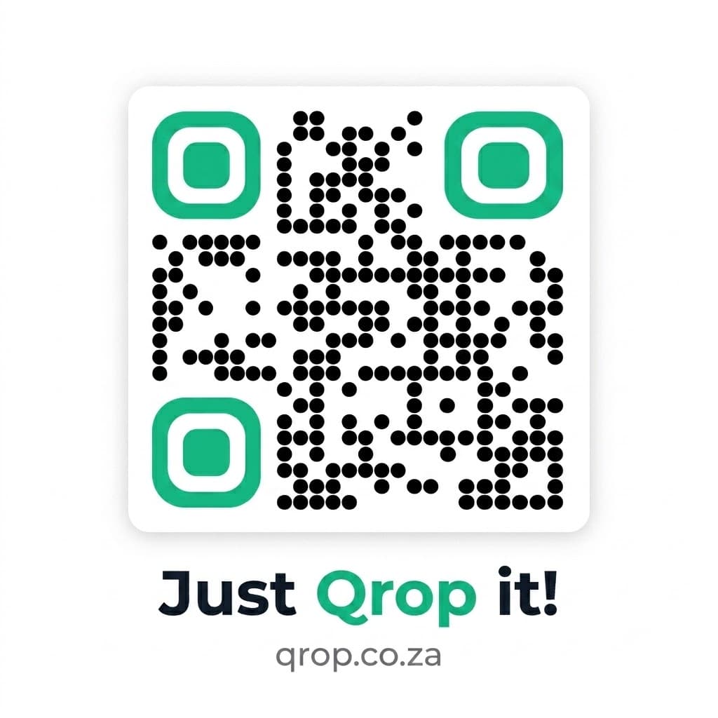 Just Qrop it! — a Qrop-branded QR code